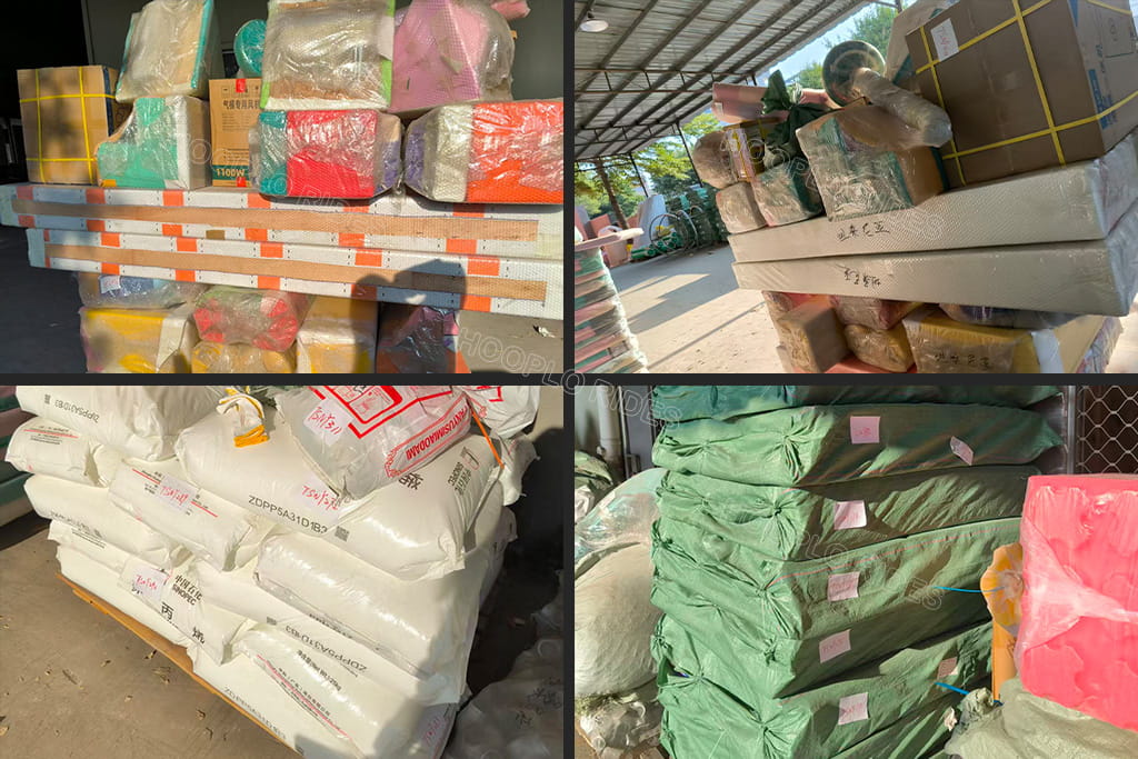 Packaged indoor playground equipment for Tanzania project, factory finished soft play parts ready to ship, bubble wrapped and palletized
