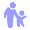 Icon representing an education and interactive learning area in an indoor playground where children can learn through play
